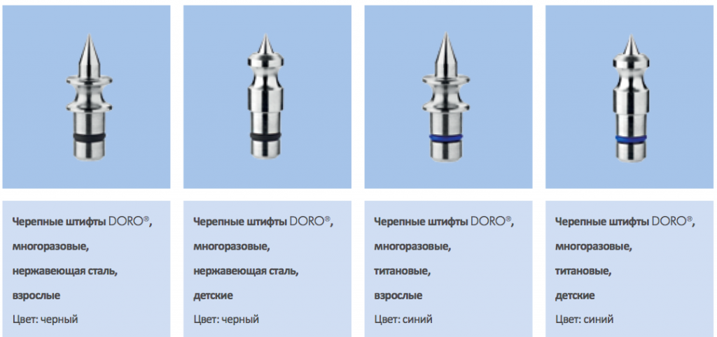 Штифты к черепному фиксатору DORO Штифты к черепному фиксатору DORO